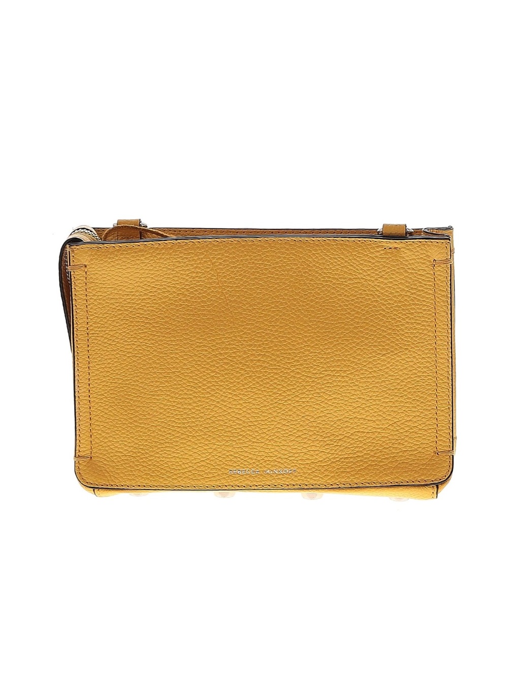 Rebecca Minkoff Mustard Yellow Pebbled Leather Crossbody - Picture 3 of 3